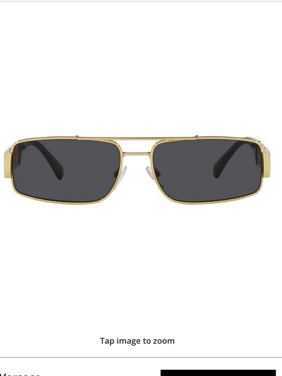 Versace Unisex Greca 61mm Navigator Sunglasses Black with Case Revolve $385 NEW main image 15